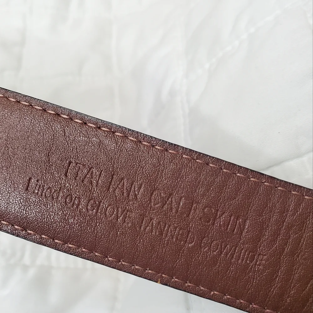 Perry Ellis Portfolio Belt Italian Calfskin Mens 38 Waist Black